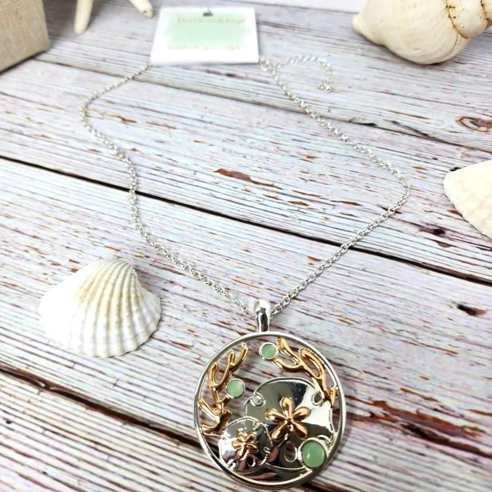 NEW PERIWINKLE BY BARLOW SILVER NECKLACE BEACH COASTAL VACATION‎ - Picture 7 of 9